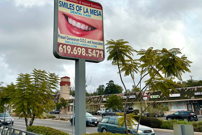 Smiles of La Mesa Sign Board